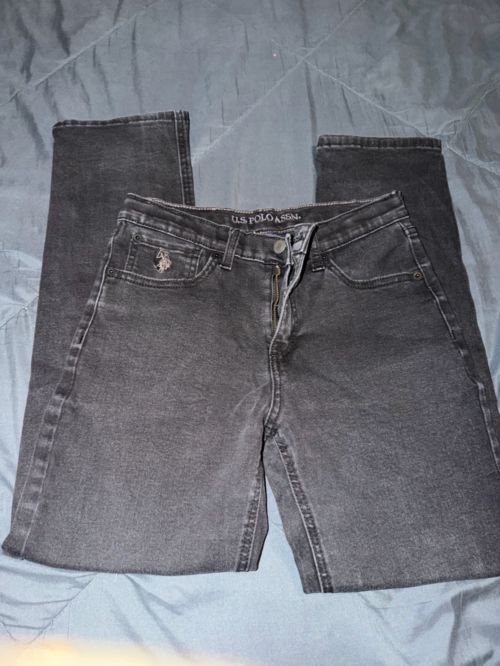 U.S. Polo Assn. Men's Black Slim Jeans